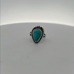 Vintage Sterling Silver Turquoise Ring size8.5